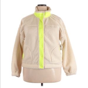 Old Navy Sherpa Jacket with Neon Accents